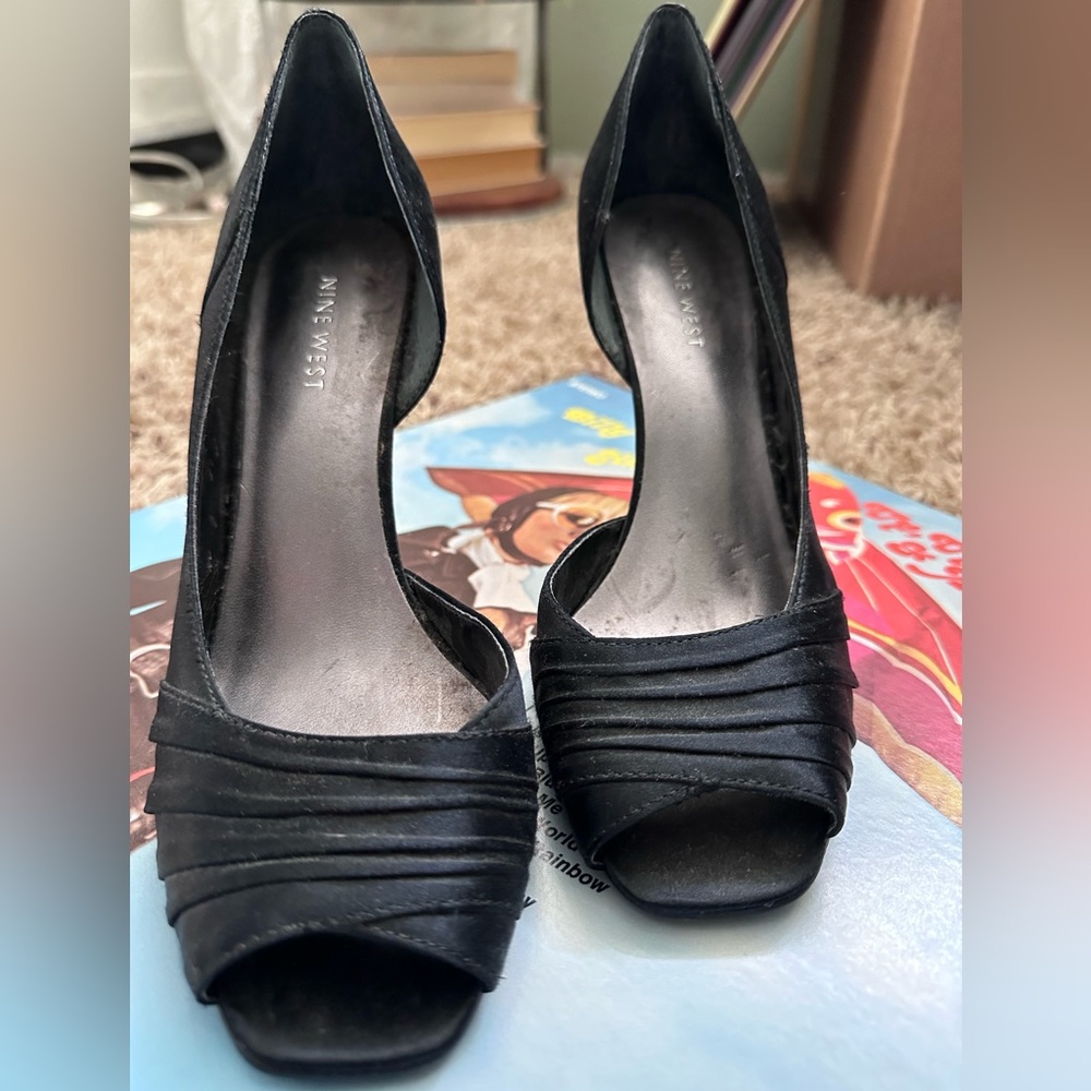 nine west black heels size 7